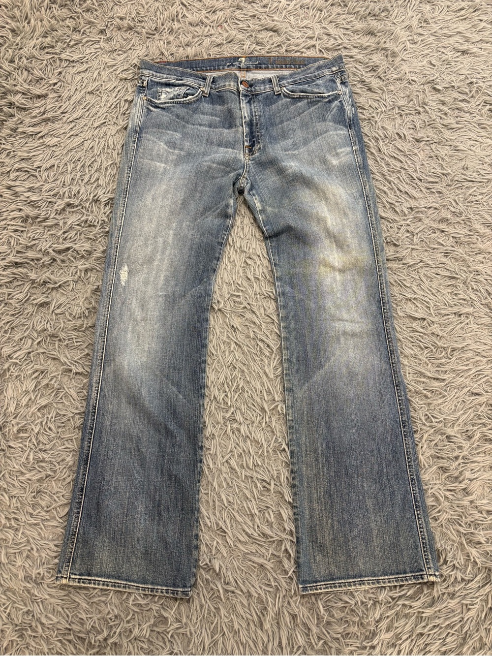 7 For All Mankind Jeans Mens Size 36 Blue Denim A Pocket Bootcut Lowrise Y2K VTG